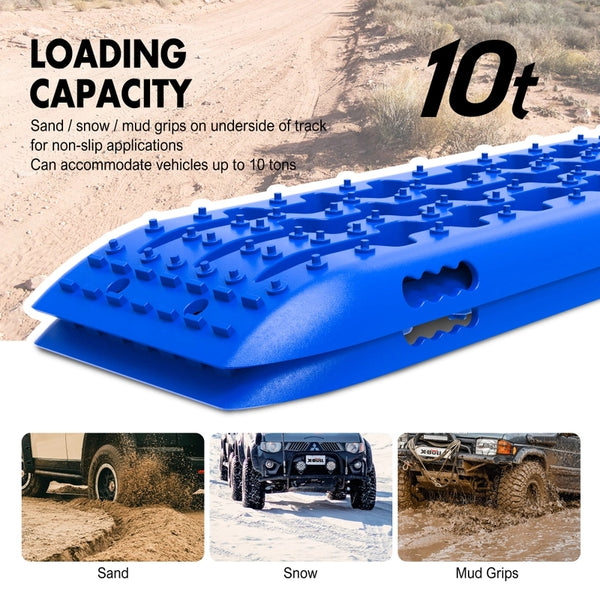 X-BULL Recovery tracks Sand Trucks Offroad With 4PCS Mounting Pins 4WDGen 2.0 - blue