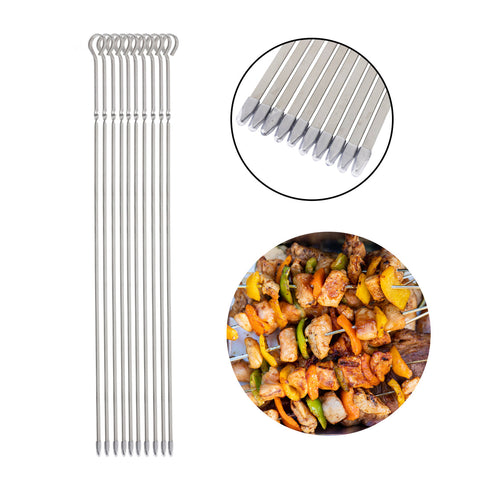 ASMOKE METAL SKEWERS FOR GRILLING KABOB STICKS 43.1CM*10PCS