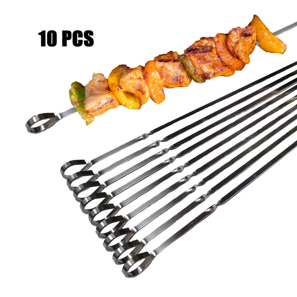 ASMOKE METAL SKEWERS FOR GRILLING KABOB STICKS 43.1CM*10PCS